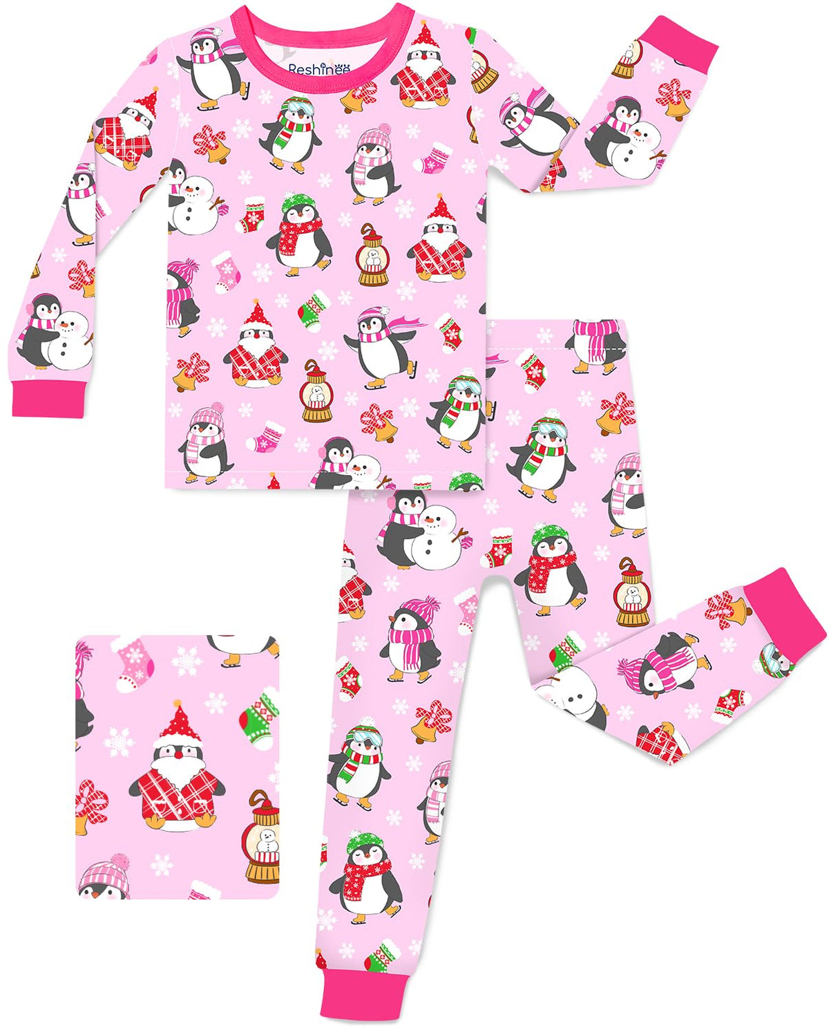 babee Reshinee Bamboo Viscose Toddler Girls Kids Pajamas Unicorn Mermaid Pjs Long Sleeve Snug fit 12M-8Y 2pcs Soft Jammies