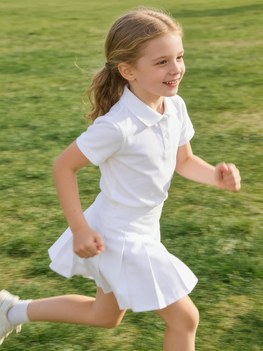 Girls' Pleated Skirts High-Waist A-line Skirt with Built-in Shorts 6-14Y