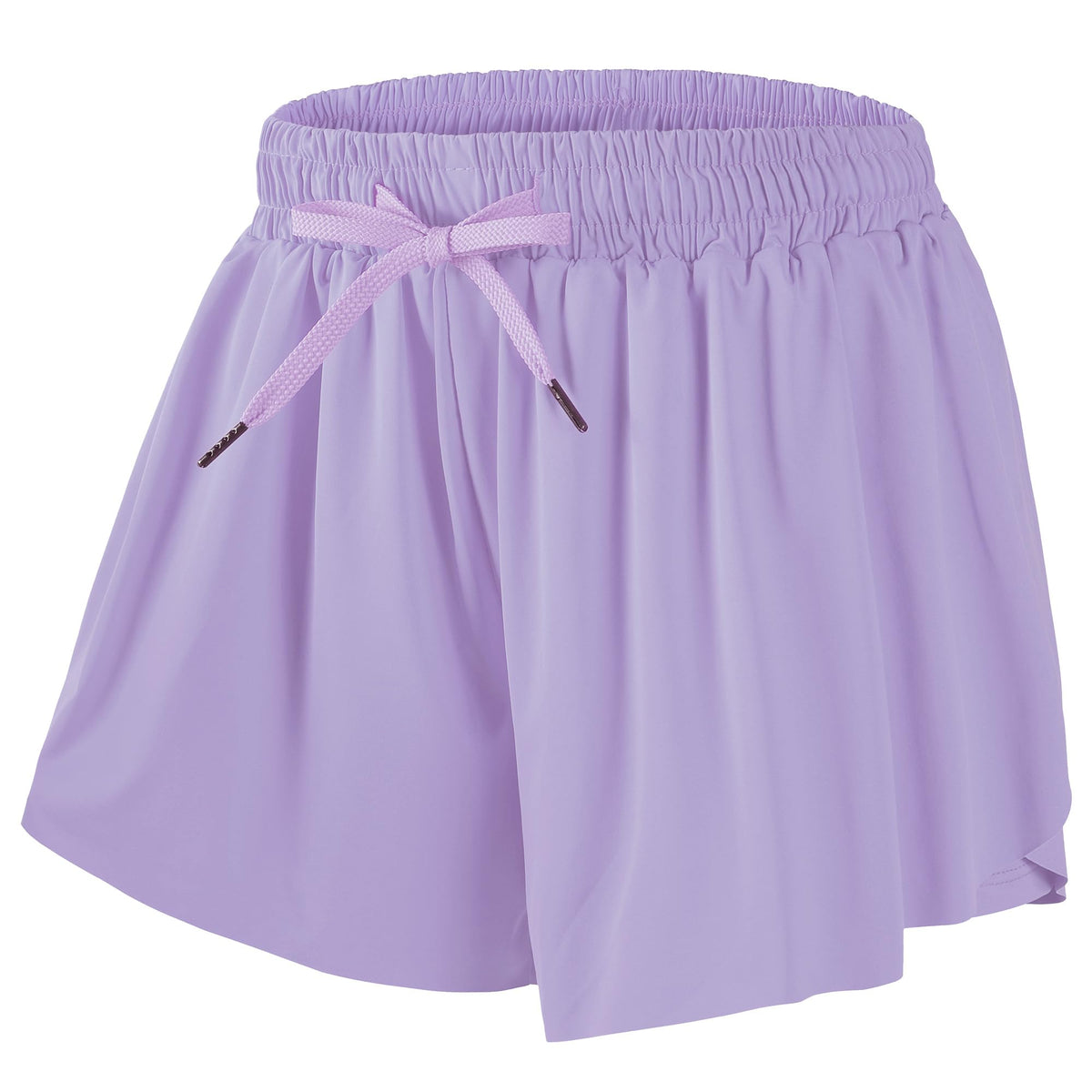 DIPUG Girls Butterfly Shorts with Pocket 2-in-1 Flowy Athletic Cheer Skorts