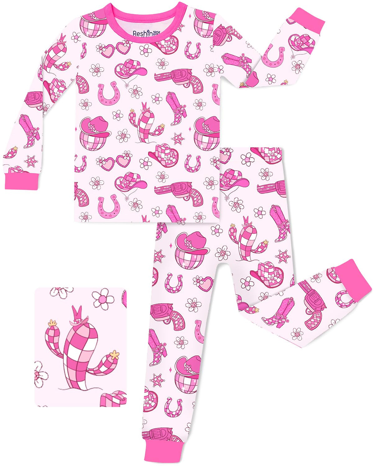 babee Reshinee Bamboo Viscose Toddler Girls Kids Pajamas Unicorn Mermaid Pjs Long Sleeve Snug fit 12M-8Y 2pcs Soft Jammies