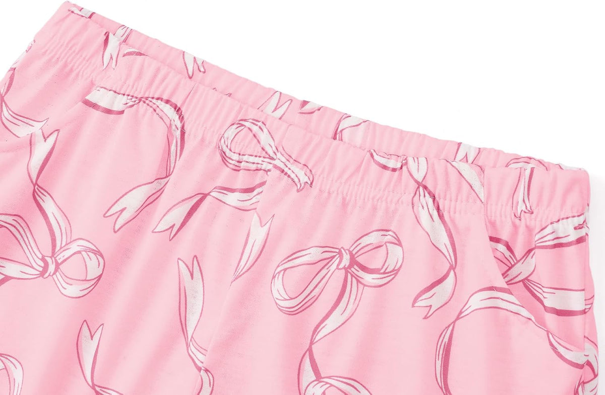 Topgal Girls Summer Pajama Set Cute Prints Short Sleeves Shorts Size 6-18