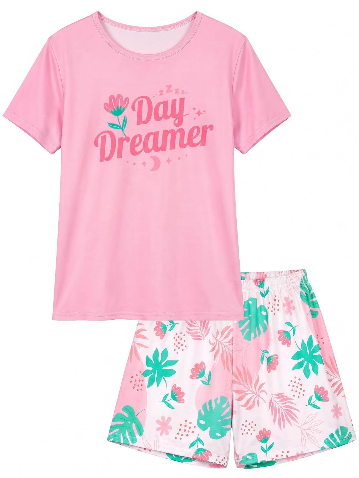 ICOSY Girls Pajamas Set, Soft and Stretchy Sleepwear for Kids 4-15Y