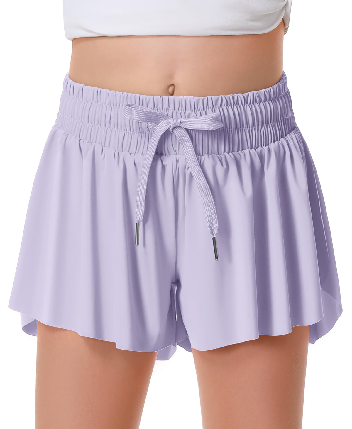 DOCUMO Girls Flowy Butterfly Shorts with Pockets 4-14Y