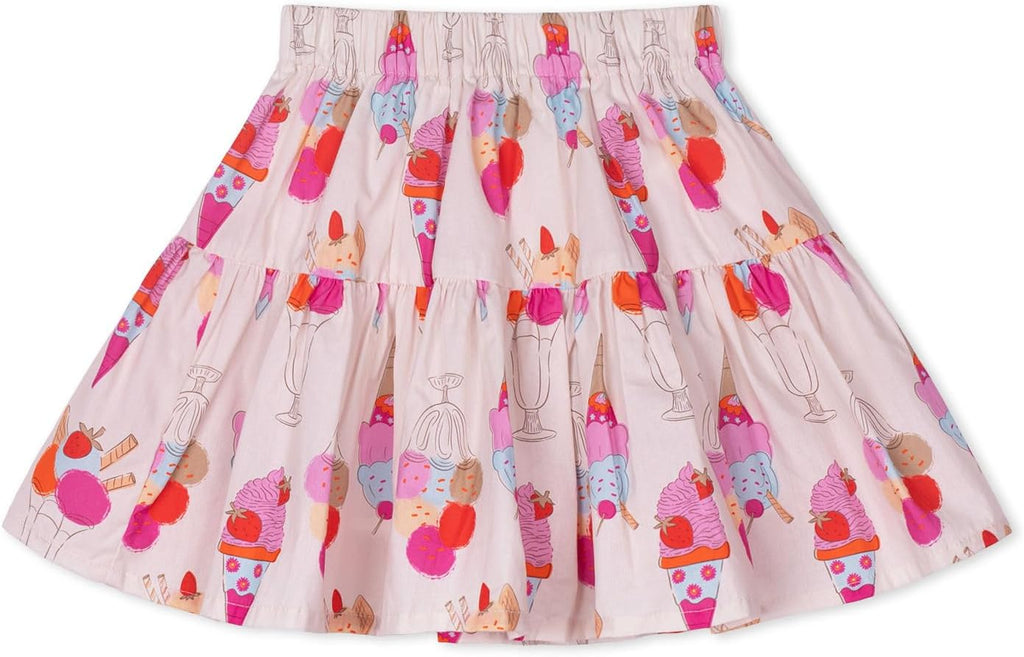 Girls and Toddlers Skirts Floral & Plaid Mini Skirt with Built-in Shorts