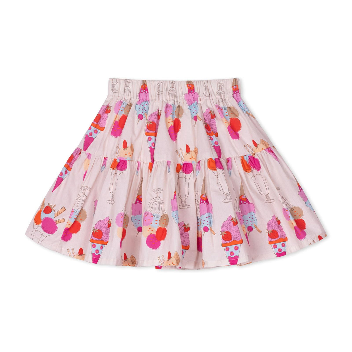 Girls and Toddlers Skirts Floral & Plaid Mini Skirt with Built-in Shorts