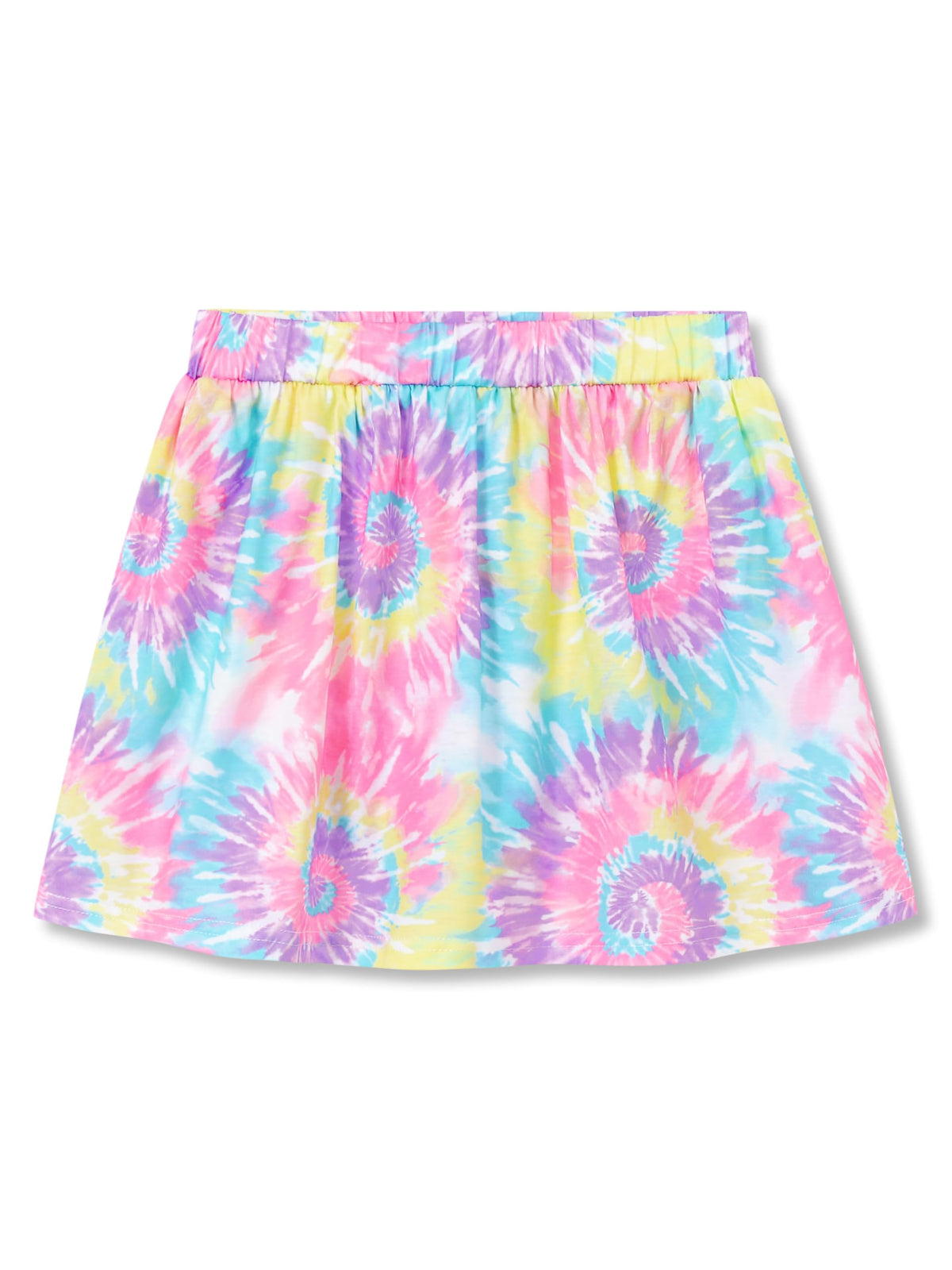 Girls Trendy Skirt-Skort Vibrant Print Built-in Shorts Size 6-16
