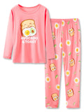 Beezizac Girls Pajamas Cute Print Short/Long Sleeve Pants Set Size 6-18