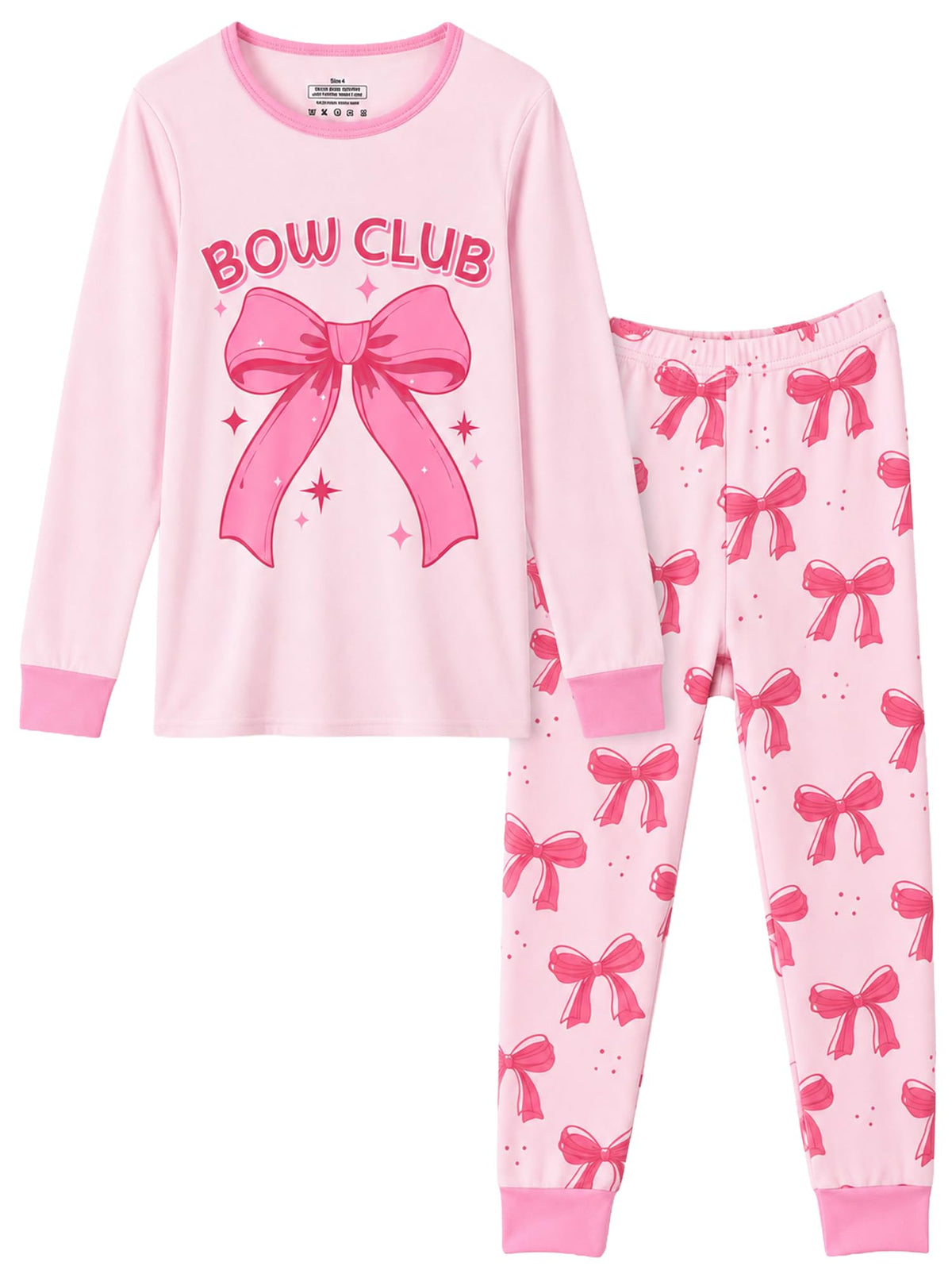 FIOBEE Girl Pajamas Viscose Long Sleeve Sleepwear Snug-Fit Kids Pjs Clothes