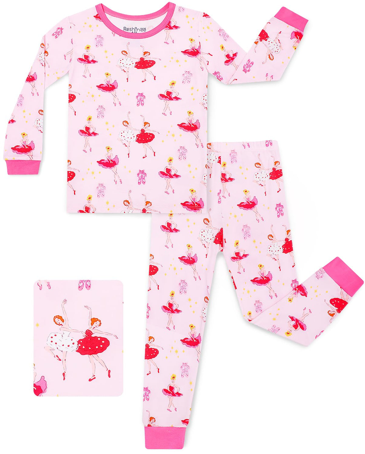 babee Reshinee Bamboo Viscose Toddler Girls Kids Pajamas Unicorn Mermaid Pjs Long Sleeve Snug fit 12M-8Y 2pcs Soft Jammies