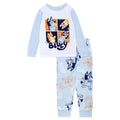 Bluey Girls' 2-piece Loose-fit Pajama Set, Matching Long-Sleeve Pajamas