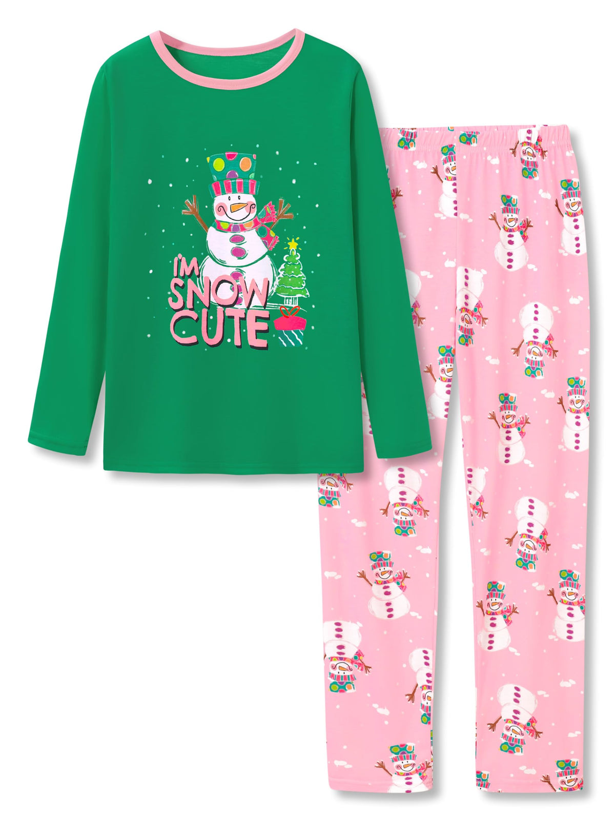 Topgal Girls Long Sleeve Pajamas, 2-Piece Top and Pants, Sizes 6-18