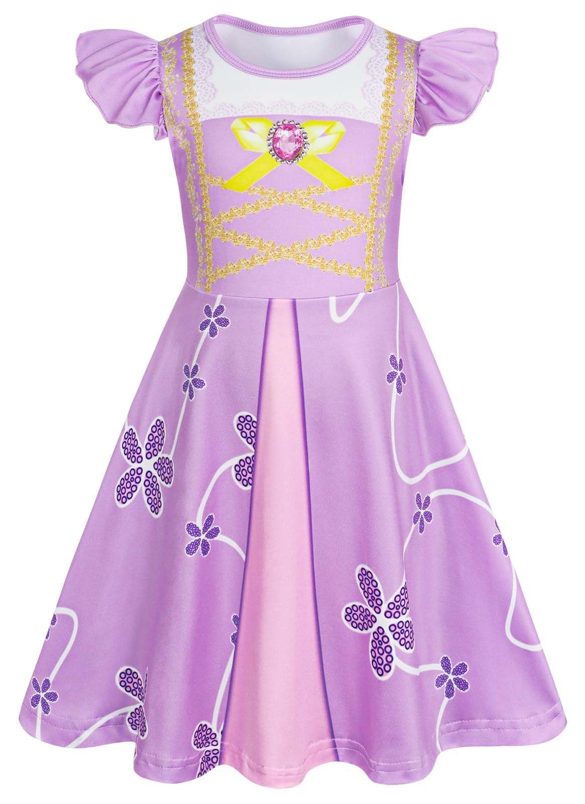 Girls Nightgowns Princess Pajamas Nightdress for Toddler Kids Sleepwear
