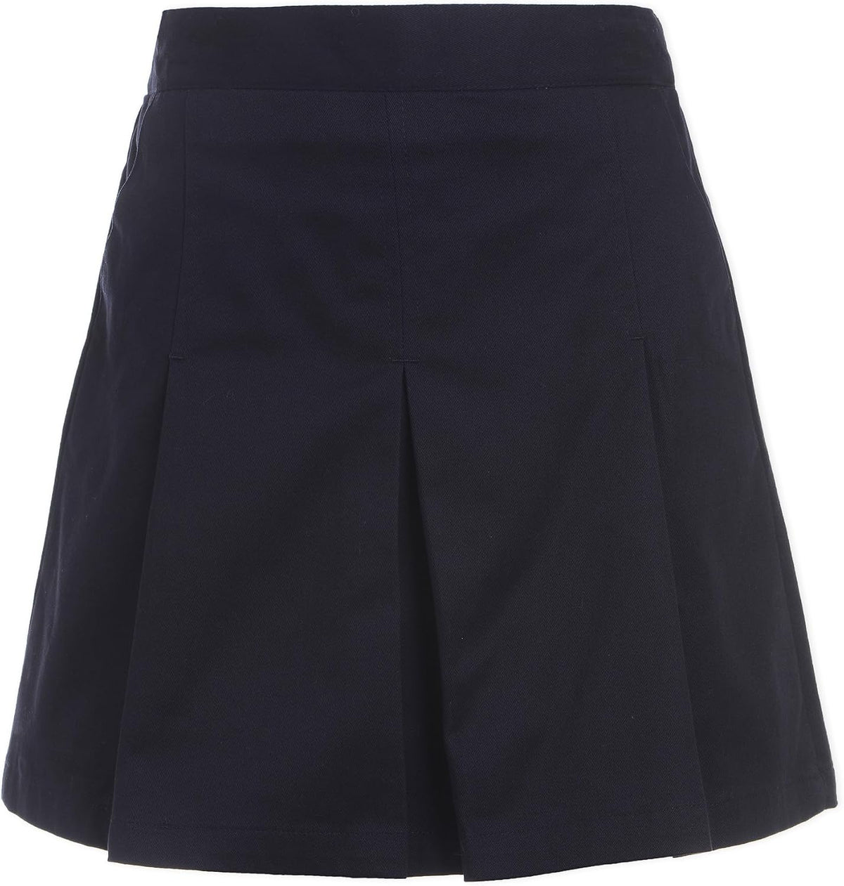 Nautica Girls' School Uniform Pleated Pull-on Scooter Skirt With Undershorts, Knit Waistband