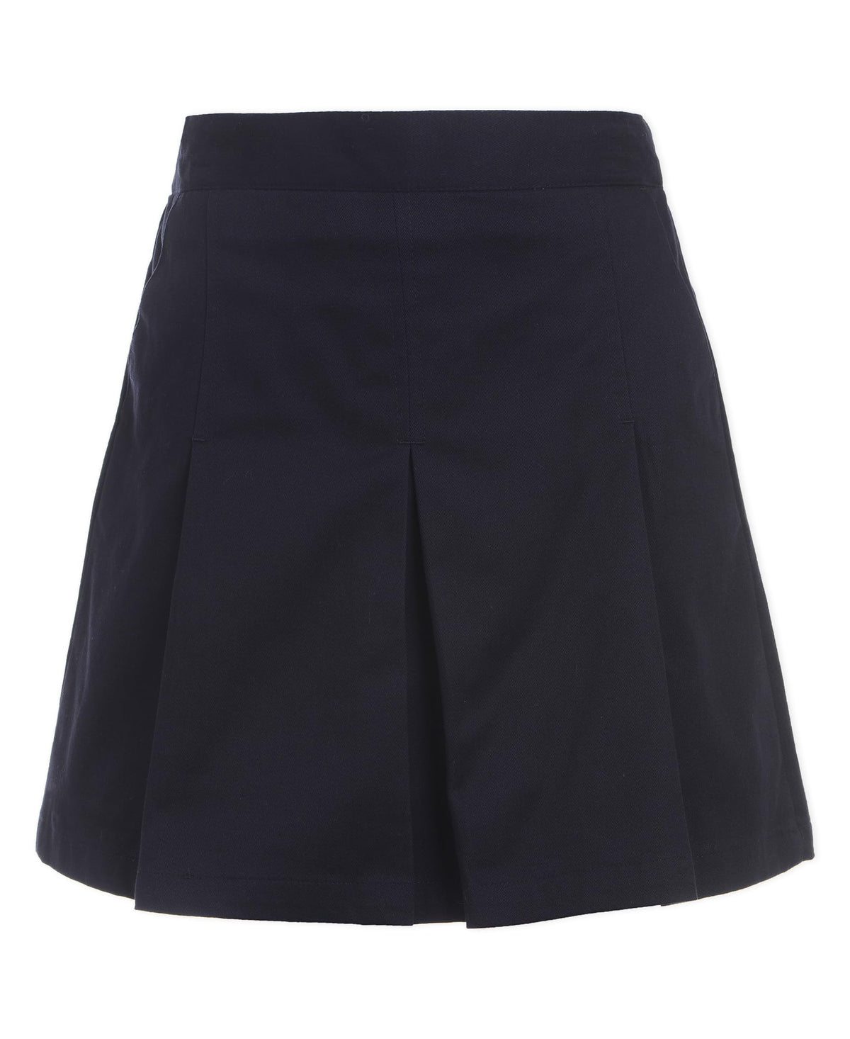Nautica Girls' School Uniform Pleated Pull-on Scooter Skirt With Undershorts, Knit Waistband