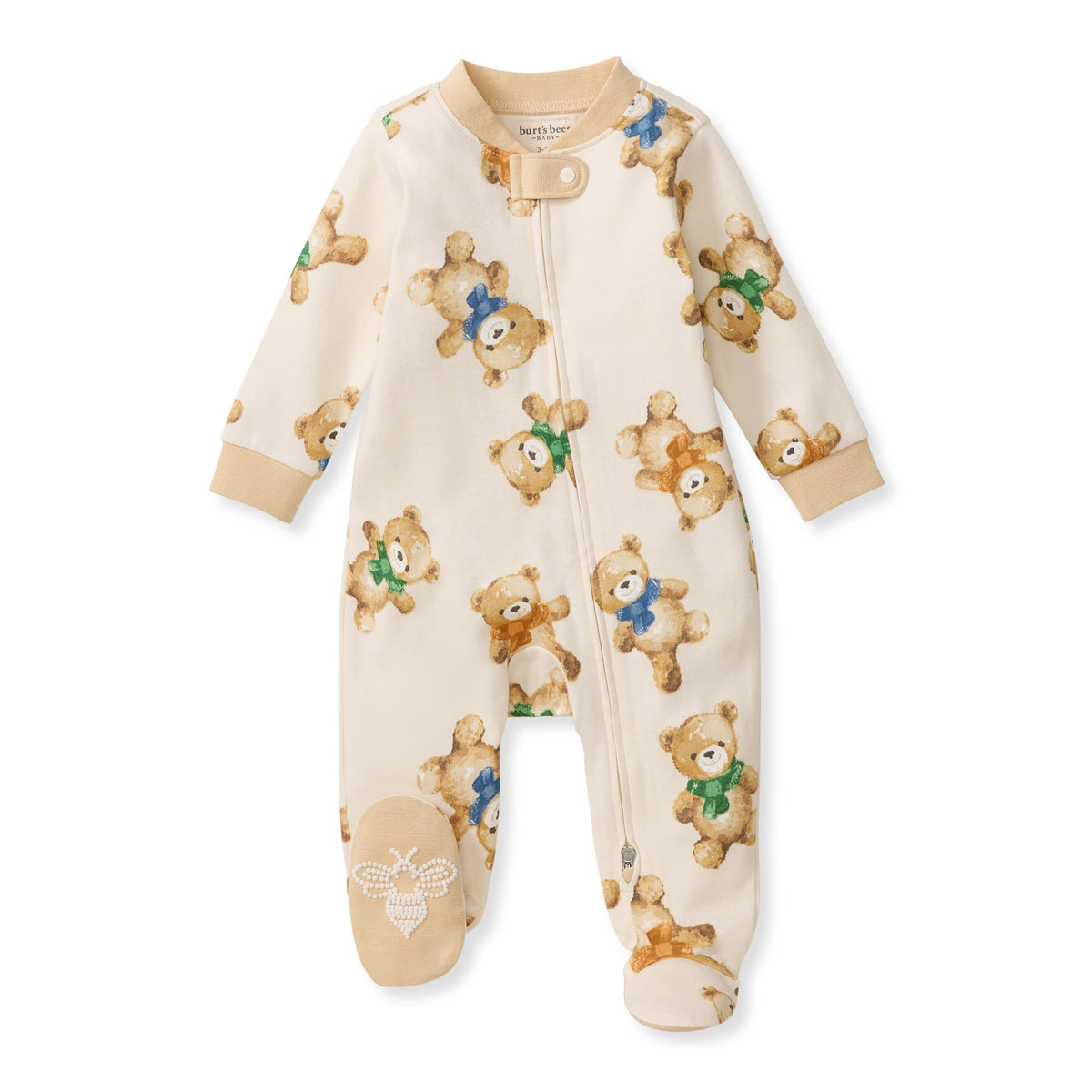 Burt's Bees Baby Boys Footless Pajamas, Sleep and Play Loose Fit, 100% Organic Cotton Soft One-piece PJs, Sizes NB to 6-9 Months