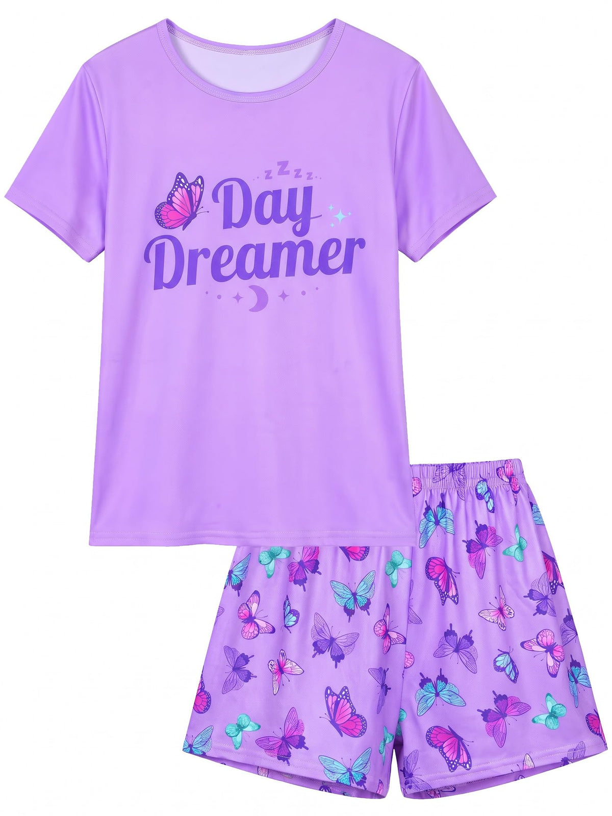 ICOSY Girls Pajamas Set, Soft and Stretchy Sleepwear for Kids 4-15Y