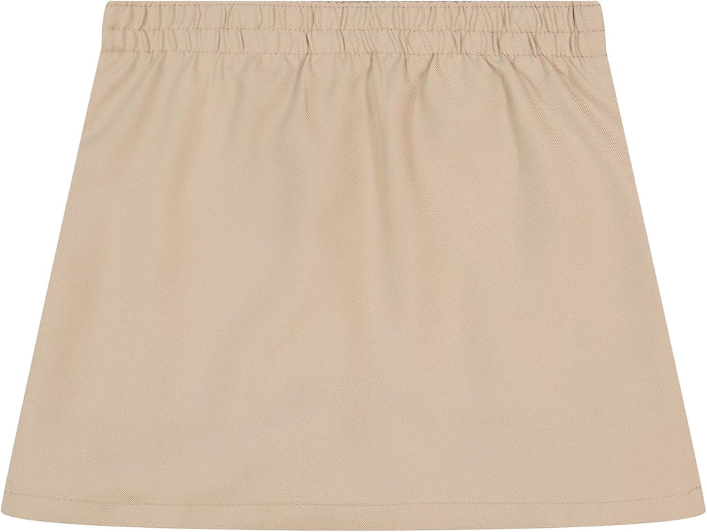 Nautica Girls' School Uniform Pleated Pull-on Scooter Skirt with Undershorts, Knit Waistband & Functional Pockets