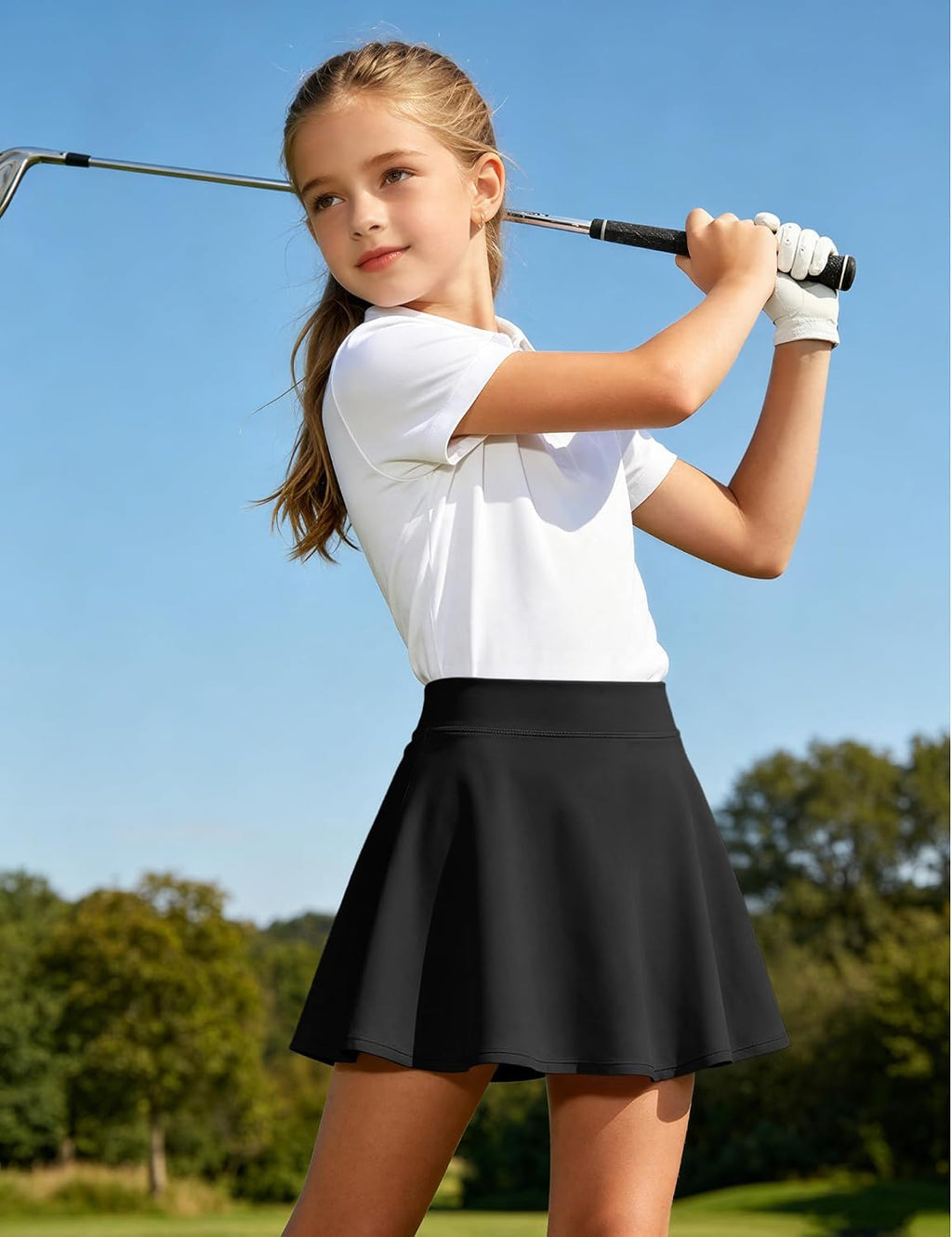 JOCMIC Girls Tennis Skirt Athletic Skort Inner Shorts School Clothes