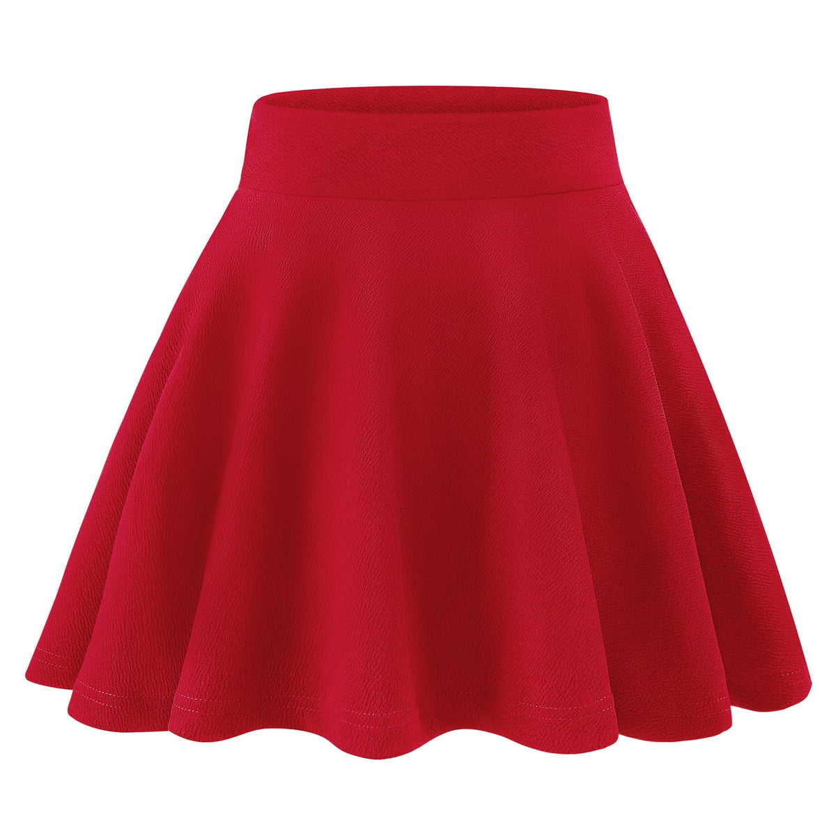 KEREDA Girls Casual Mini High Waist Flared Pleated Skater Uniform Skirts