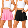 RBX Girls 2 Pack Pleated Skort, Tennis Golf Skirt, Bike Short Lining, 7-16