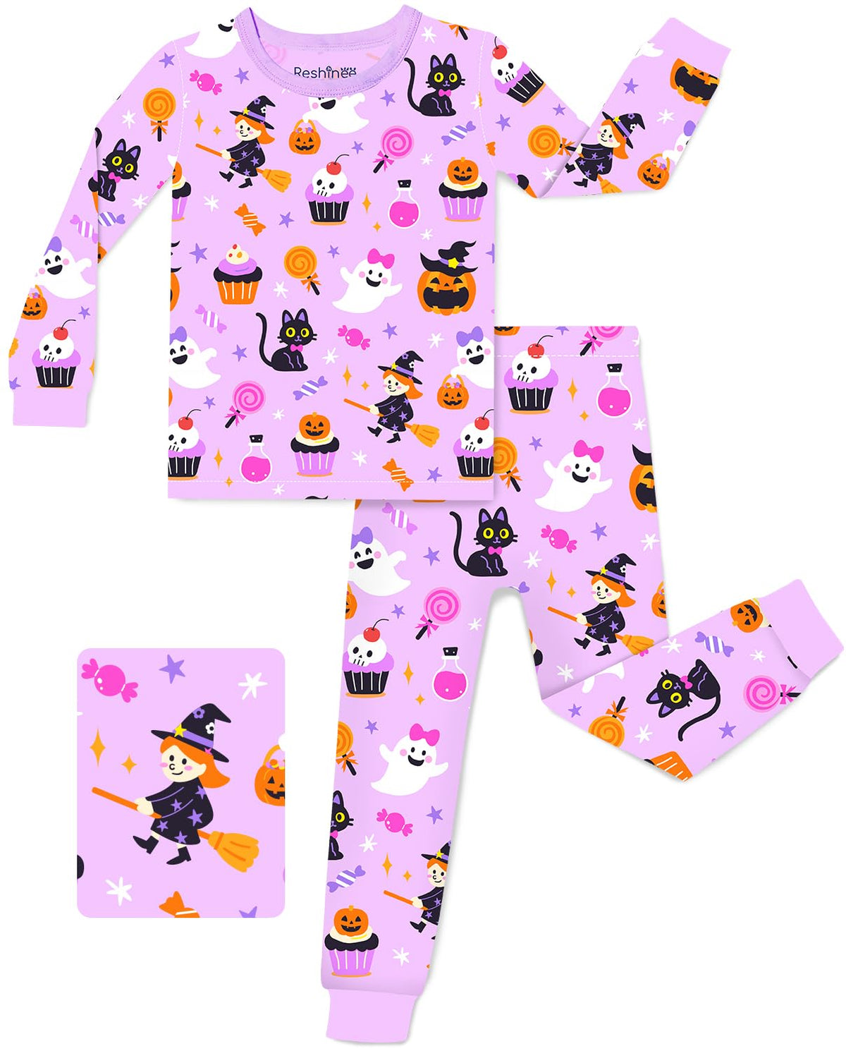 babee Reshinee Bamboo Viscose Toddler Girls Kids Pajamas Unicorn Mermaid Pjs Long Sleeve Snug fit 12M-8Y 2pcs Soft Jammies