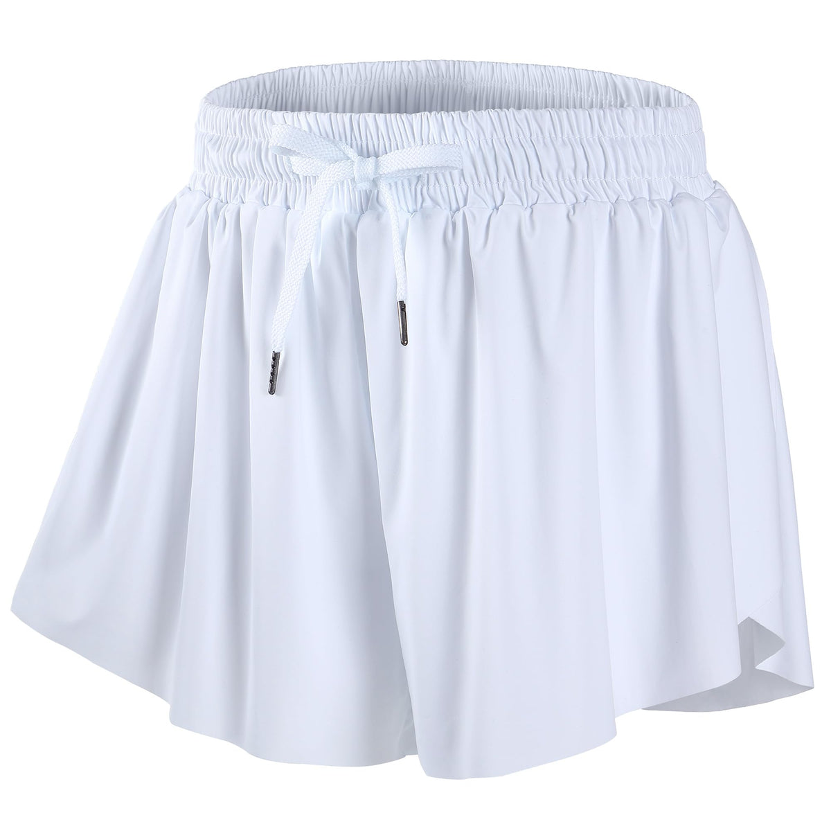DIPUG Girls Butterfly Shorts with Pocket 2-in-1 Flowy Athletic Cheer Skorts