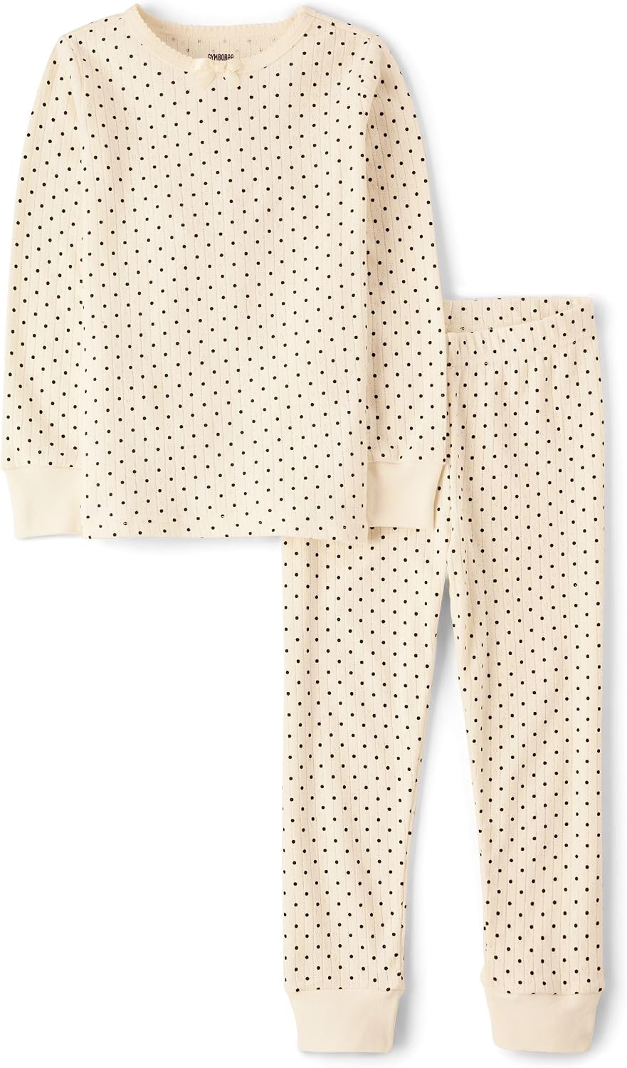 Gymboree Girls' And Toddler 100% Cotton Snug Fit Long Sleeve Top and Pant,gymmies Pajama Set