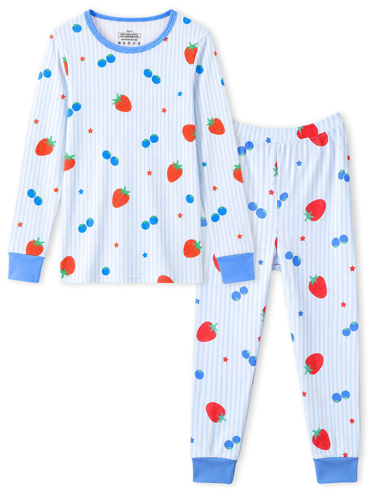 FIOBEE Girl Pajamas Viscose Long Sleeve Sleepwear Snug-Fit Kids Pjs Clothes