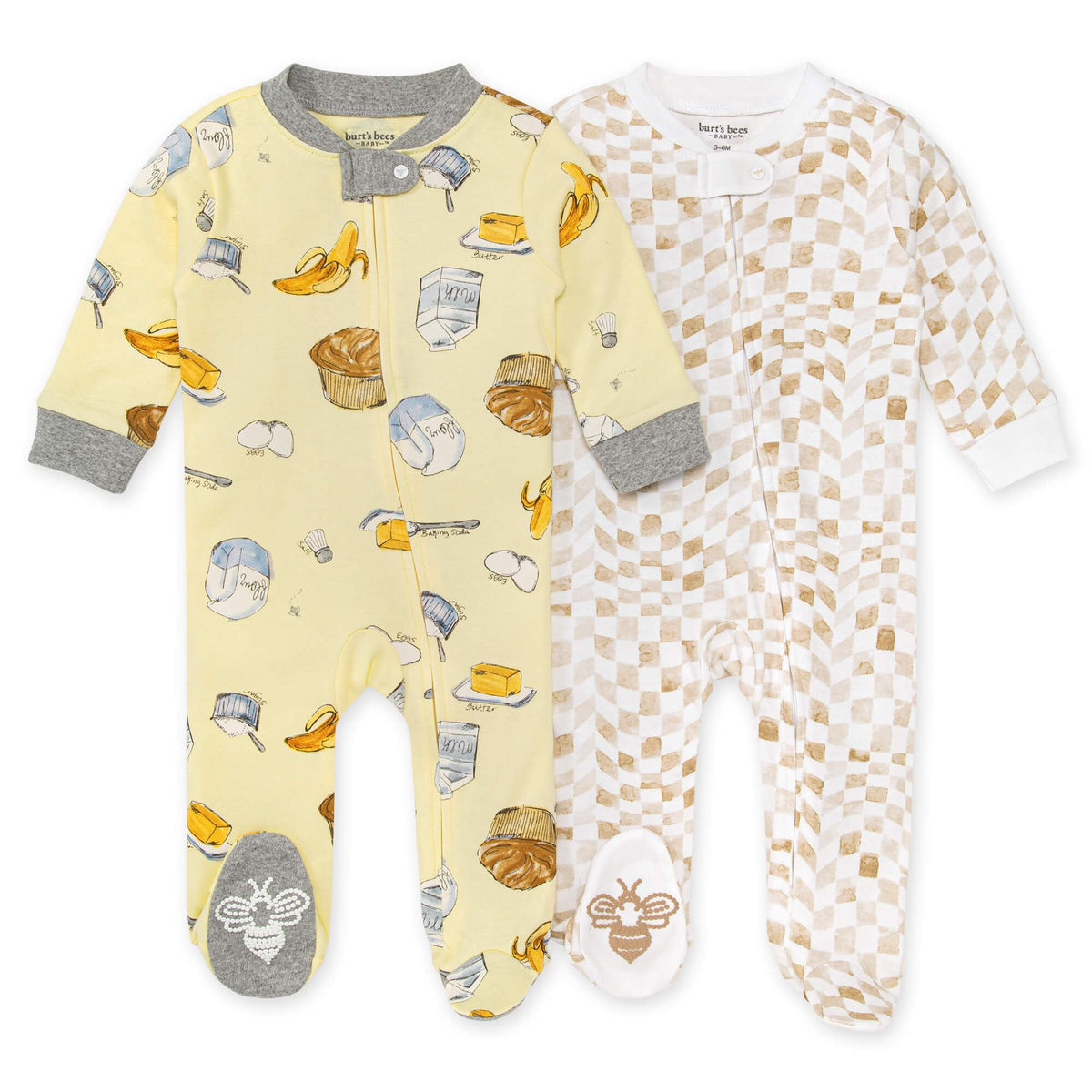 Burt's Bees Baby Boys Footless Pajamas, Sleep and Play Loose Fit, 100% Organic Cotton Soft One-piece PJs, Sizes NB to 6-9 Months