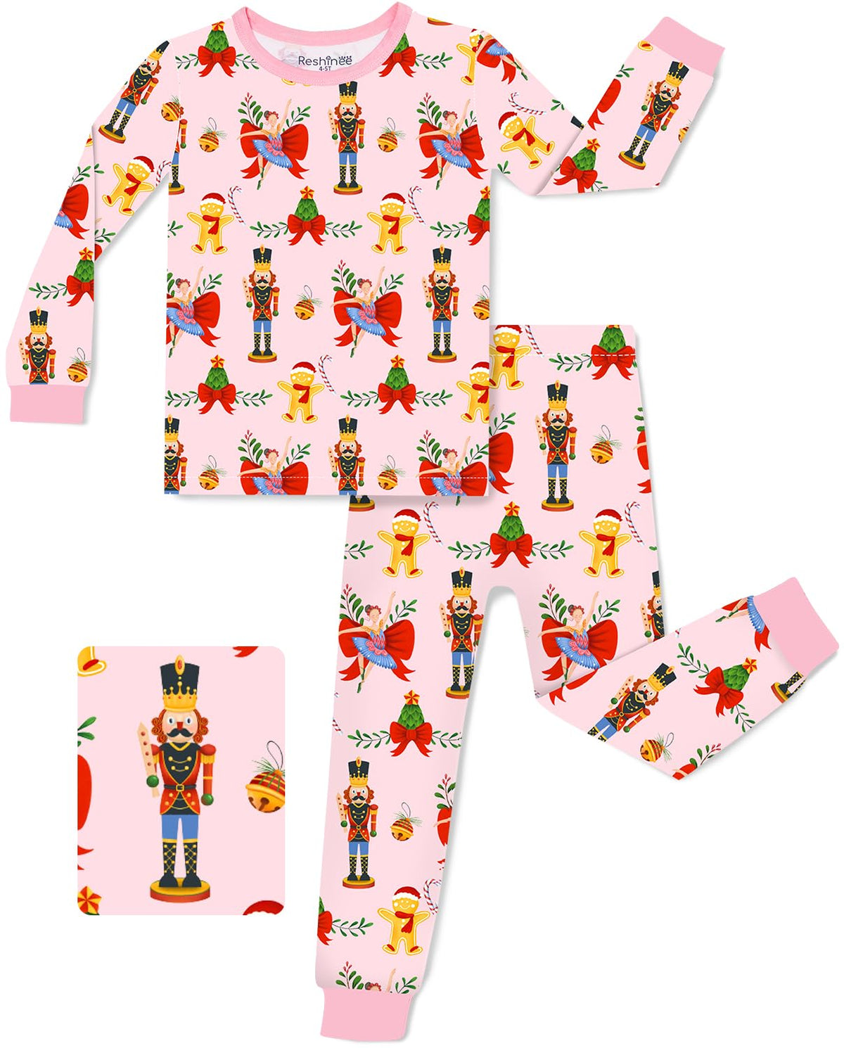 babee Reshinee Bamboo Viscose Toddler Girls Kids Pajamas Unicorn Mermaid Pjs Long Sleeve Snug fit 12M-8Y 2pcs Soft Jammies