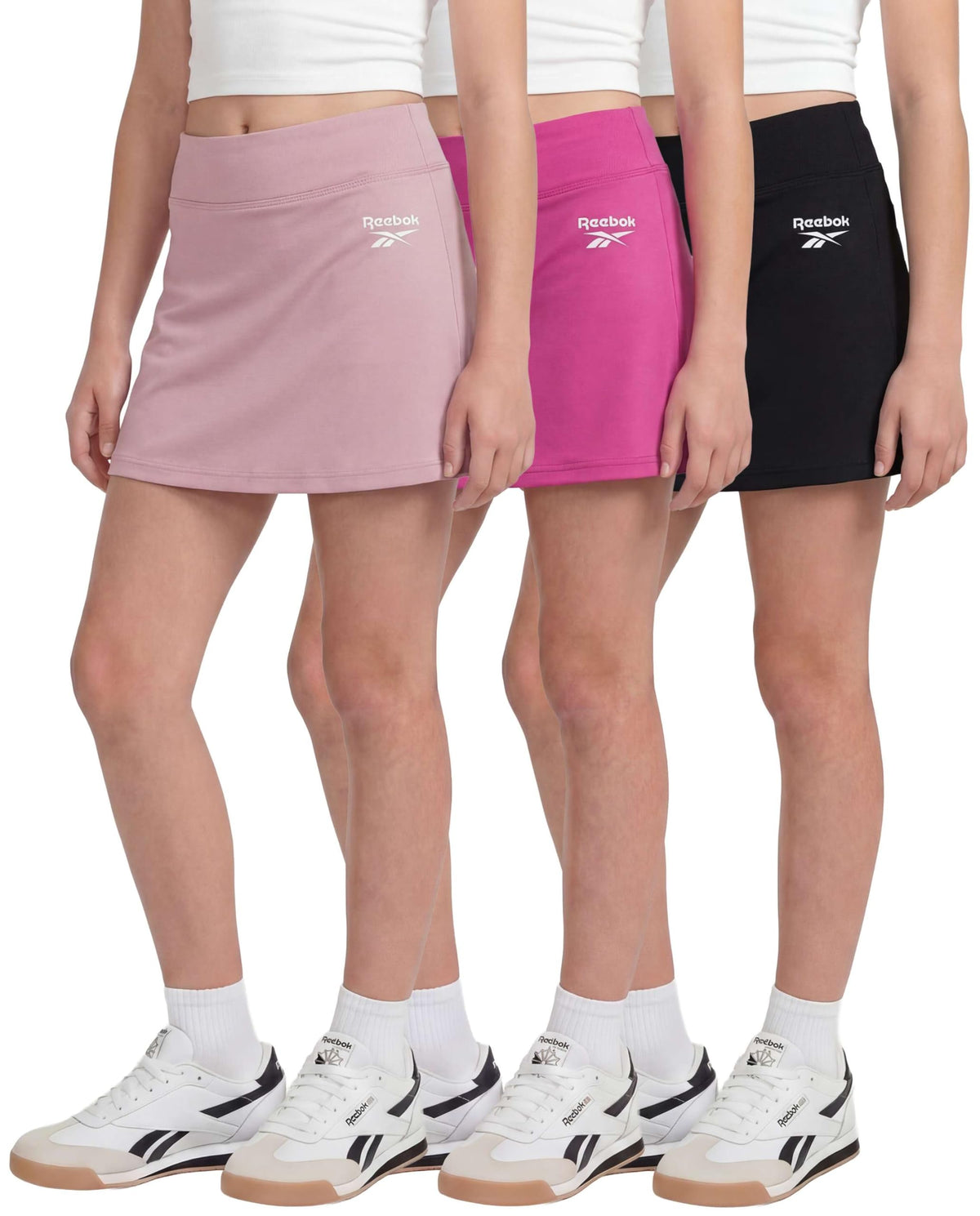 Reebok 3 Pack Girls' Dry Fit Skorts Skirt Built in Shorts Teen Athletic
