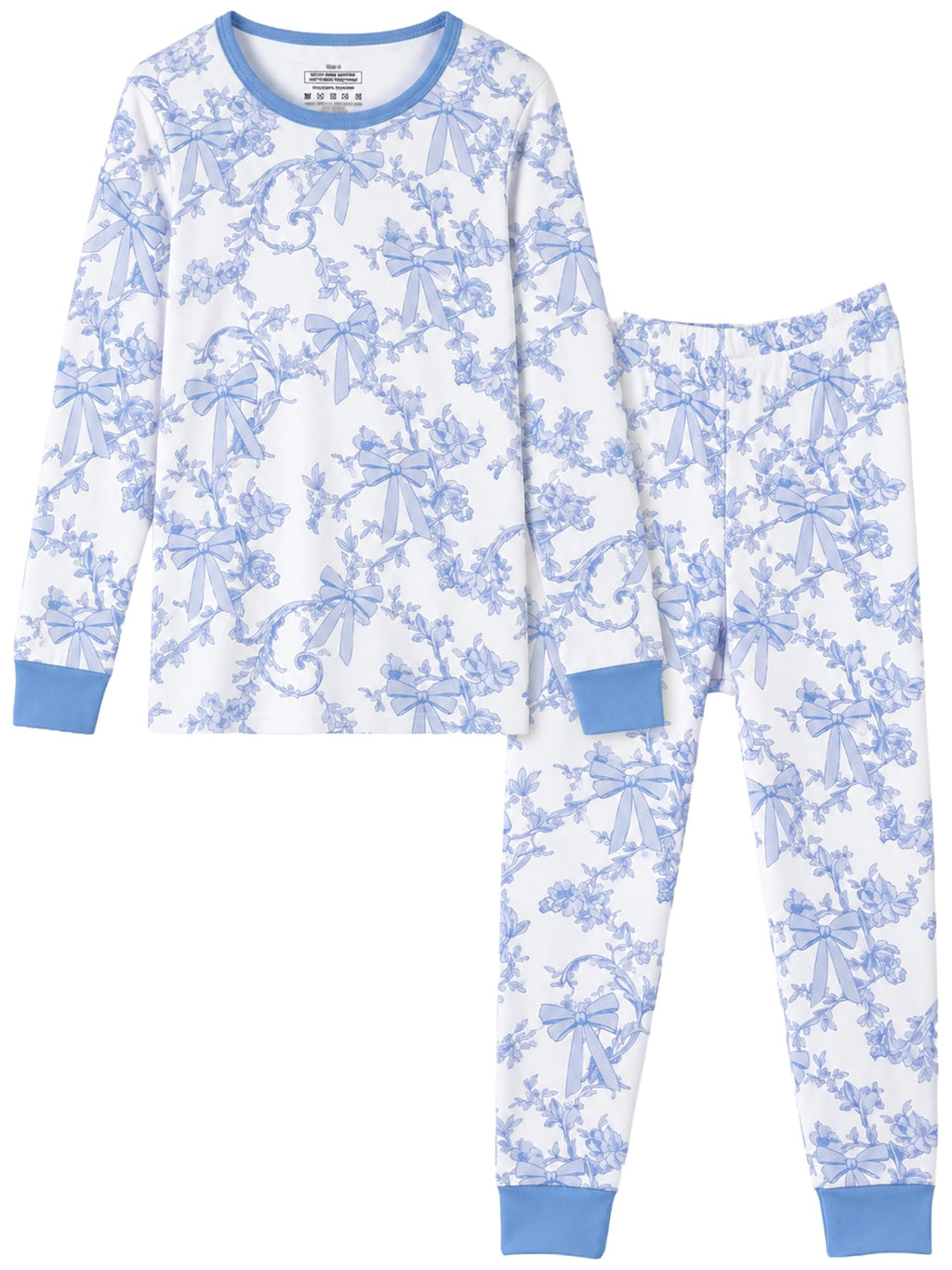 FIOBEE Girl Pajamas Viscose Long Sleeve Sleepwear Snug-Fit Kids Pjs Clothes