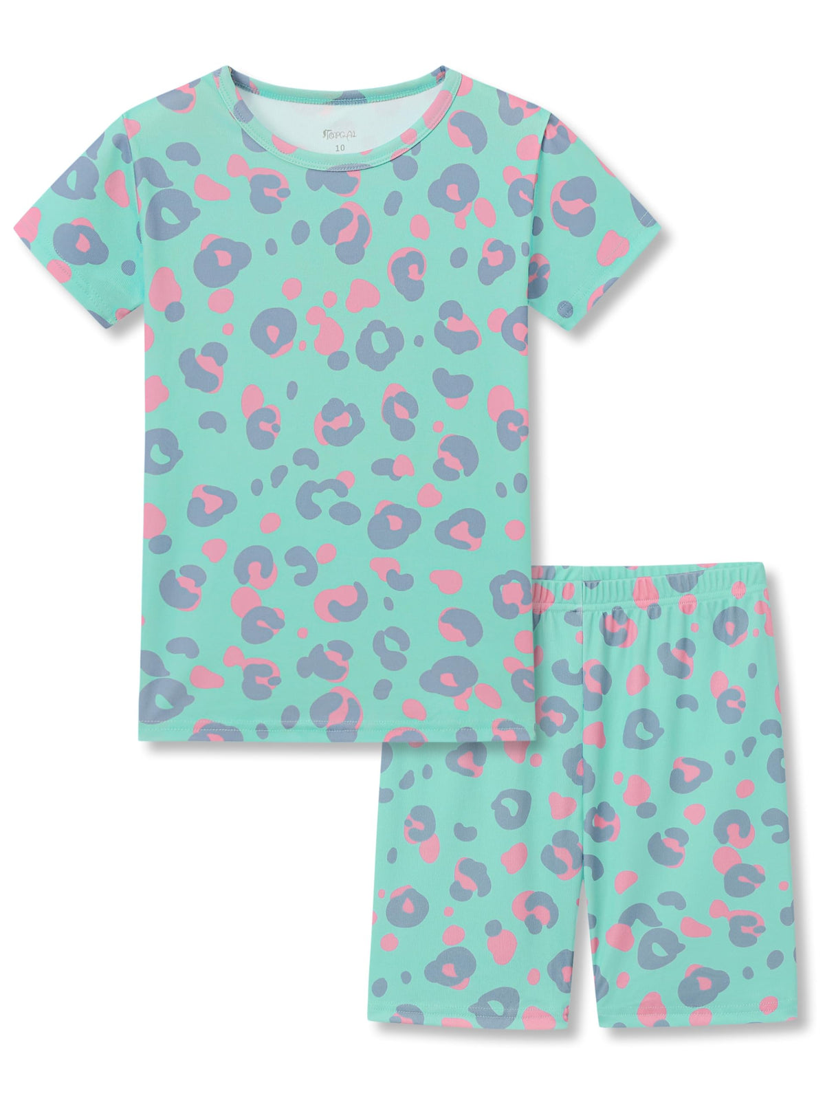 Topgal Girls 2-Piece Pajamas Set, Snug Fit Shorts, Playful Prints 4-14