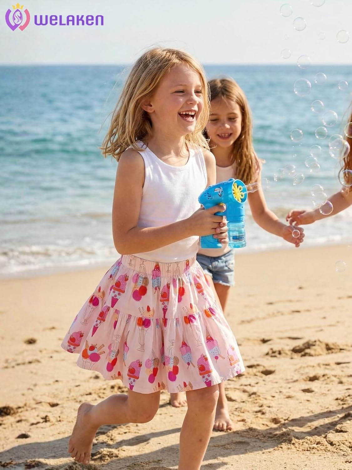 Girls and Toddlers Skirts Floral & Plaid Mini Skirt with Built-in Shorts