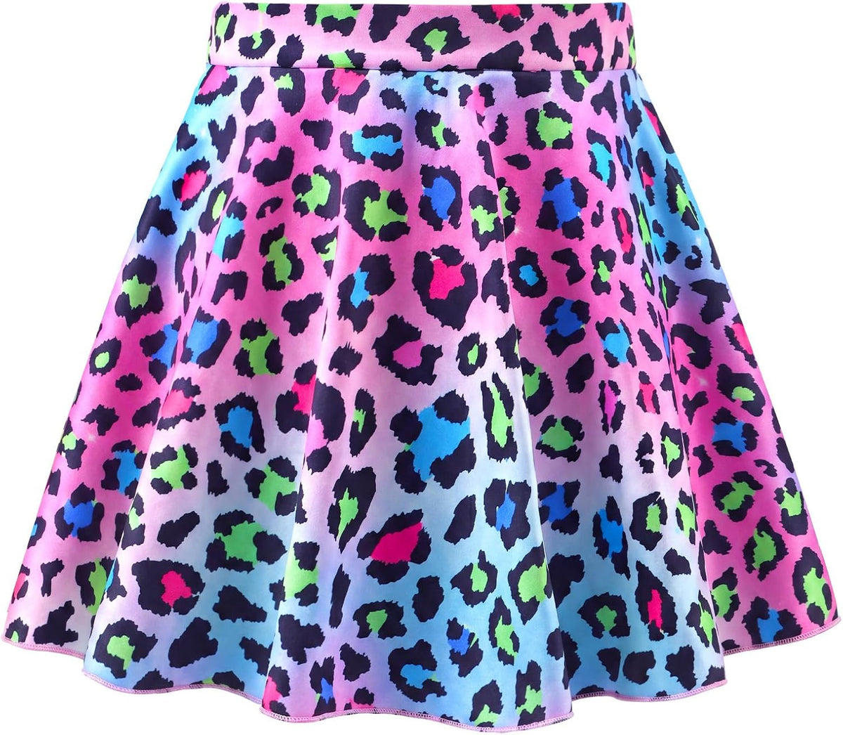 Girls Skorts Stretchy Cheer Skirts for Girls with Built-in Shorts
