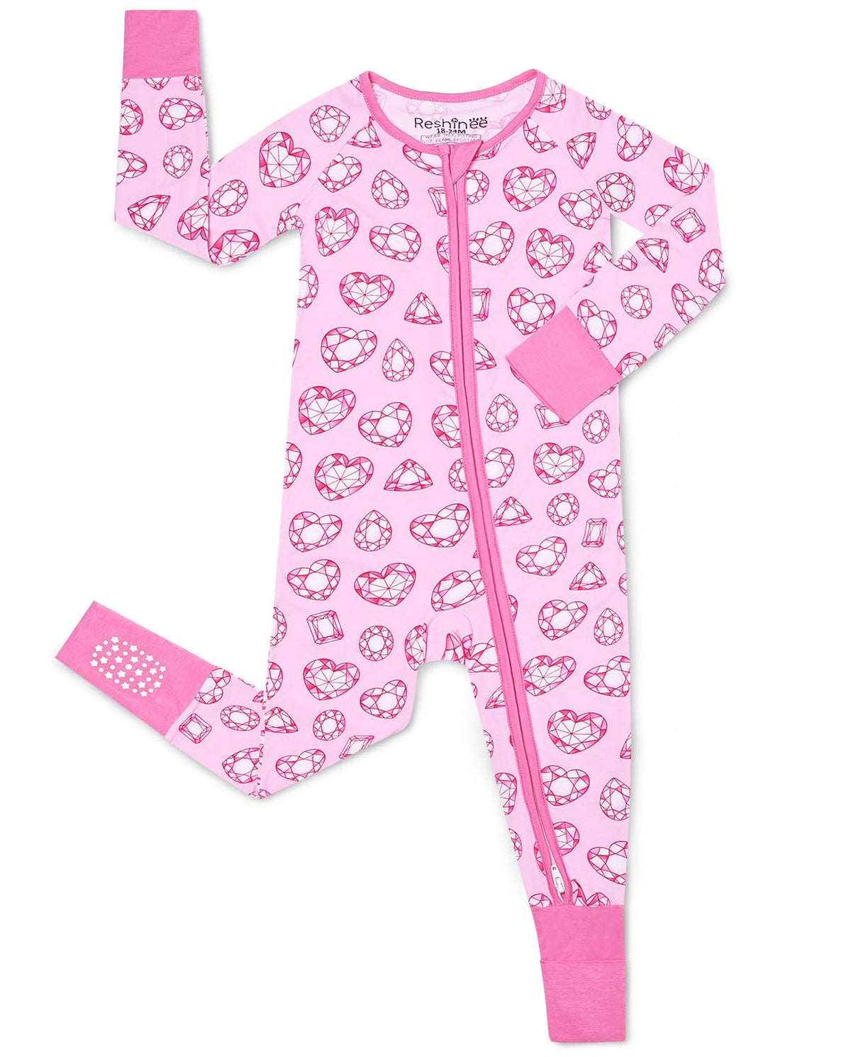 babee Reshinee Viscose derived from bamboo Baby Pajamas Convertible Footie Sleepers for Baby Girl 2-Way Zipper Onesies 0-24M