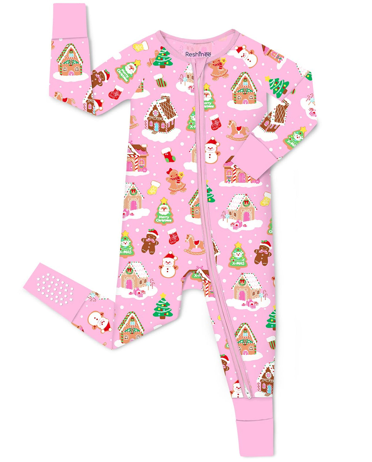 babee Reshinee Viscose derived from bamboo Baby Pajamas Convertible Footie Sleepers for Baby Girl 2-Way Zipper Onesies 0-24M