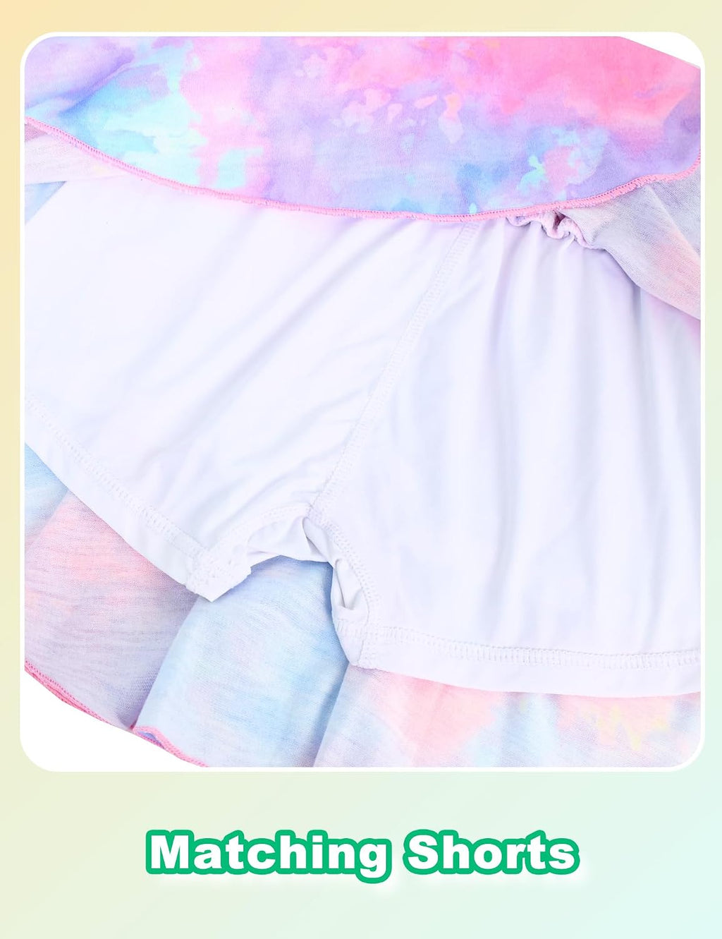 Girls Skorts Stretchy Cheer Skirts for Girls with Built-in Shorts