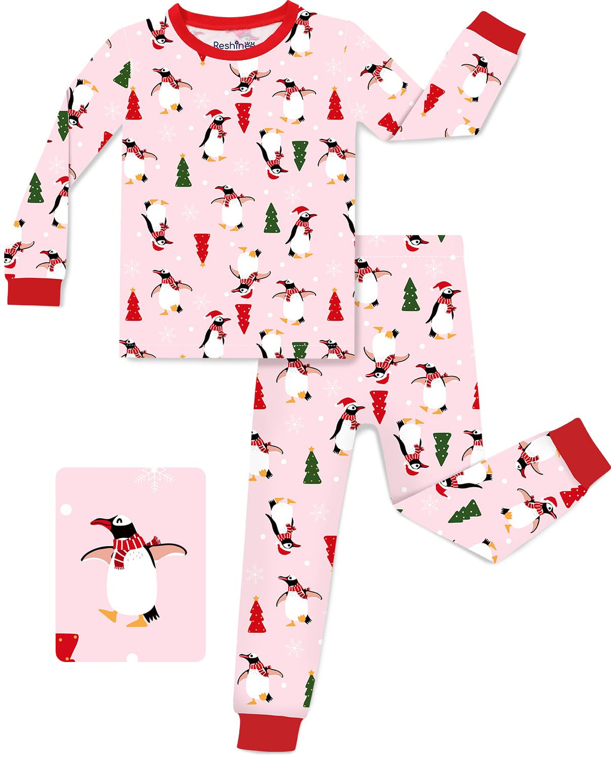 babee Reshinee Bamboo Viscose Toddler Girls Kids Pajamas Unicorn Mermaid Pjs Long Sleeve Snug fit 12M-8Y 2pcs Soft Jammies