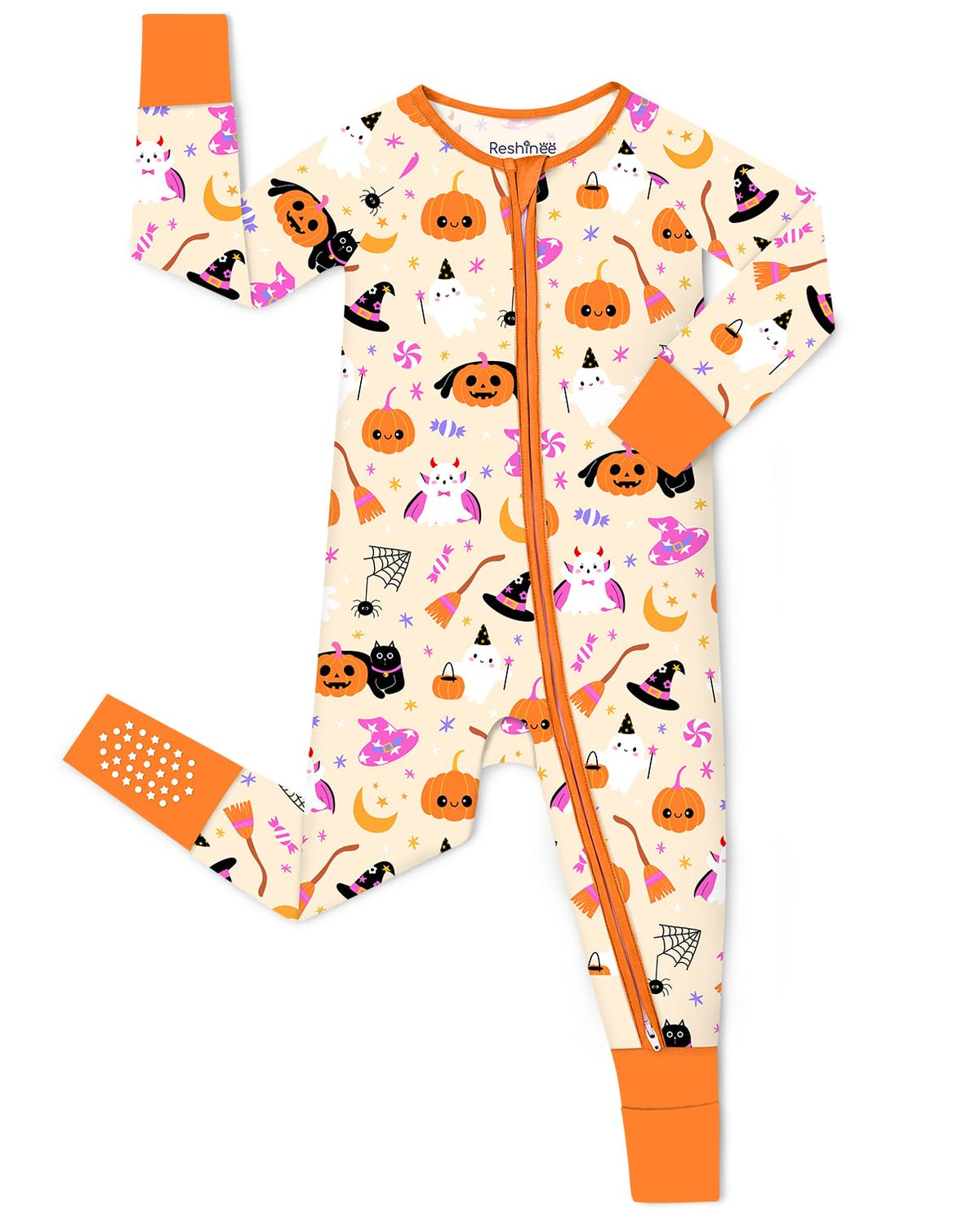 babee Reshinee Viscose derived from bamboo Baby Pajamas Convertible Footie Sleepers for Baby Girl 2-Way Zipper Onesies 0-24M