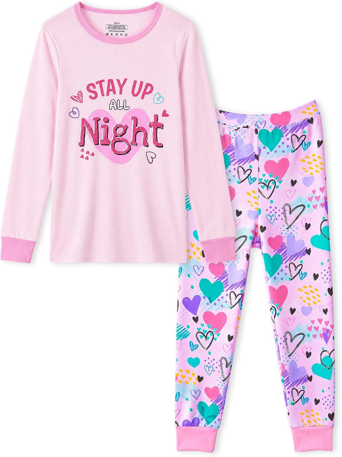 FIOBEE Girl Pajamas Viscose Long Sleeve Sleepwear Snug-Fit Kids Pjs Clothes