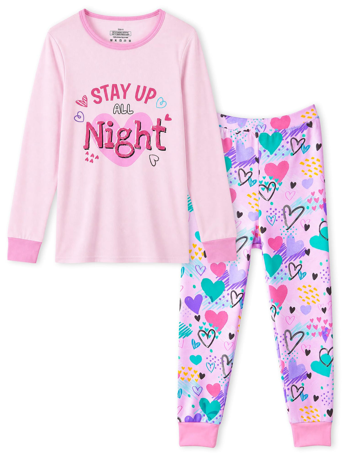 FIOBEE Girl Pajamas Viscose Long Sleeve Sleepwear Snug-Fit Kids Pjs Clothes