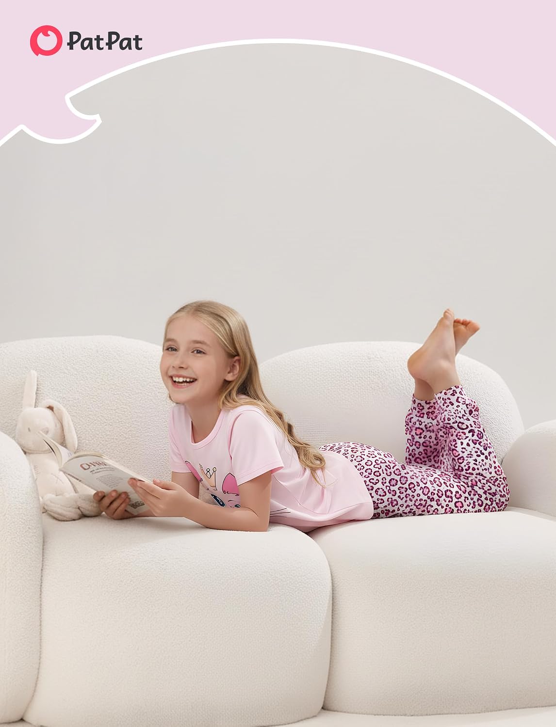 PATPAT Girls Pajamas Set Kids 2 Piece Sleepwear Comfortable PJs 5-12 Years