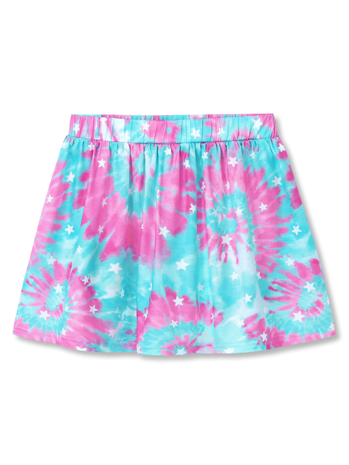 Girls Trendy Skirt-Skort Vibrant Print Built-in Shorts Size 6-16