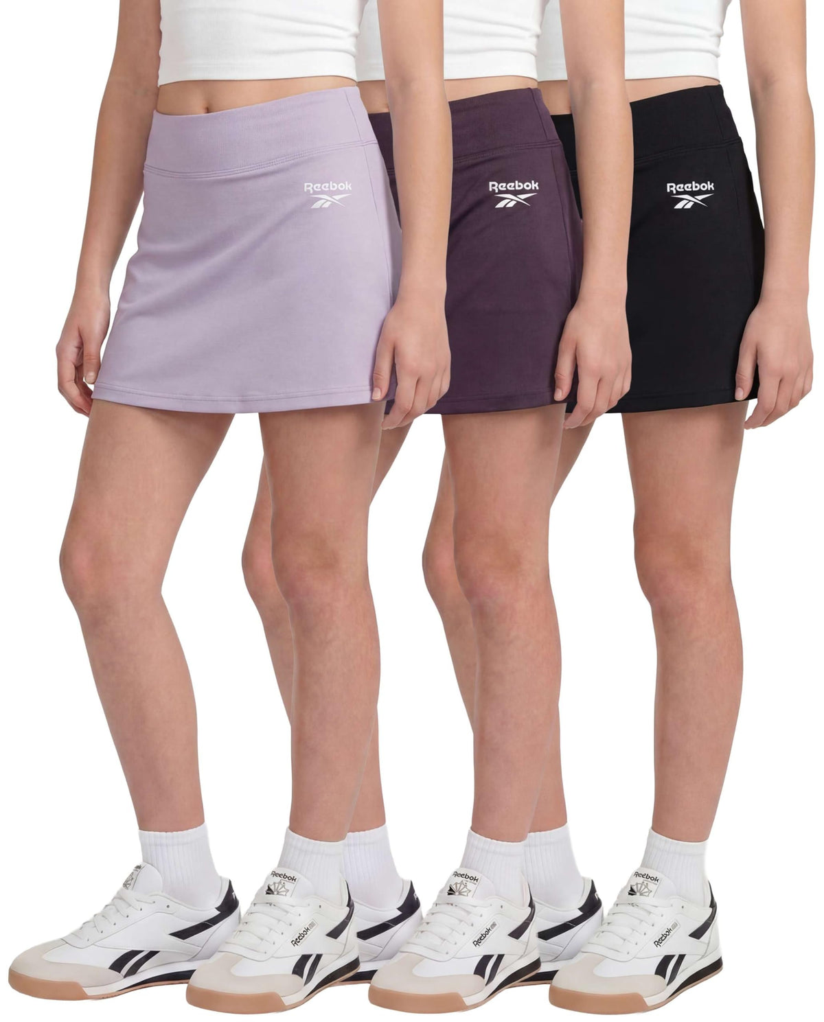 Reebok 3 Pack Girls' Dry Fit Skorts Skirt Built in Shorts Teen Athletic