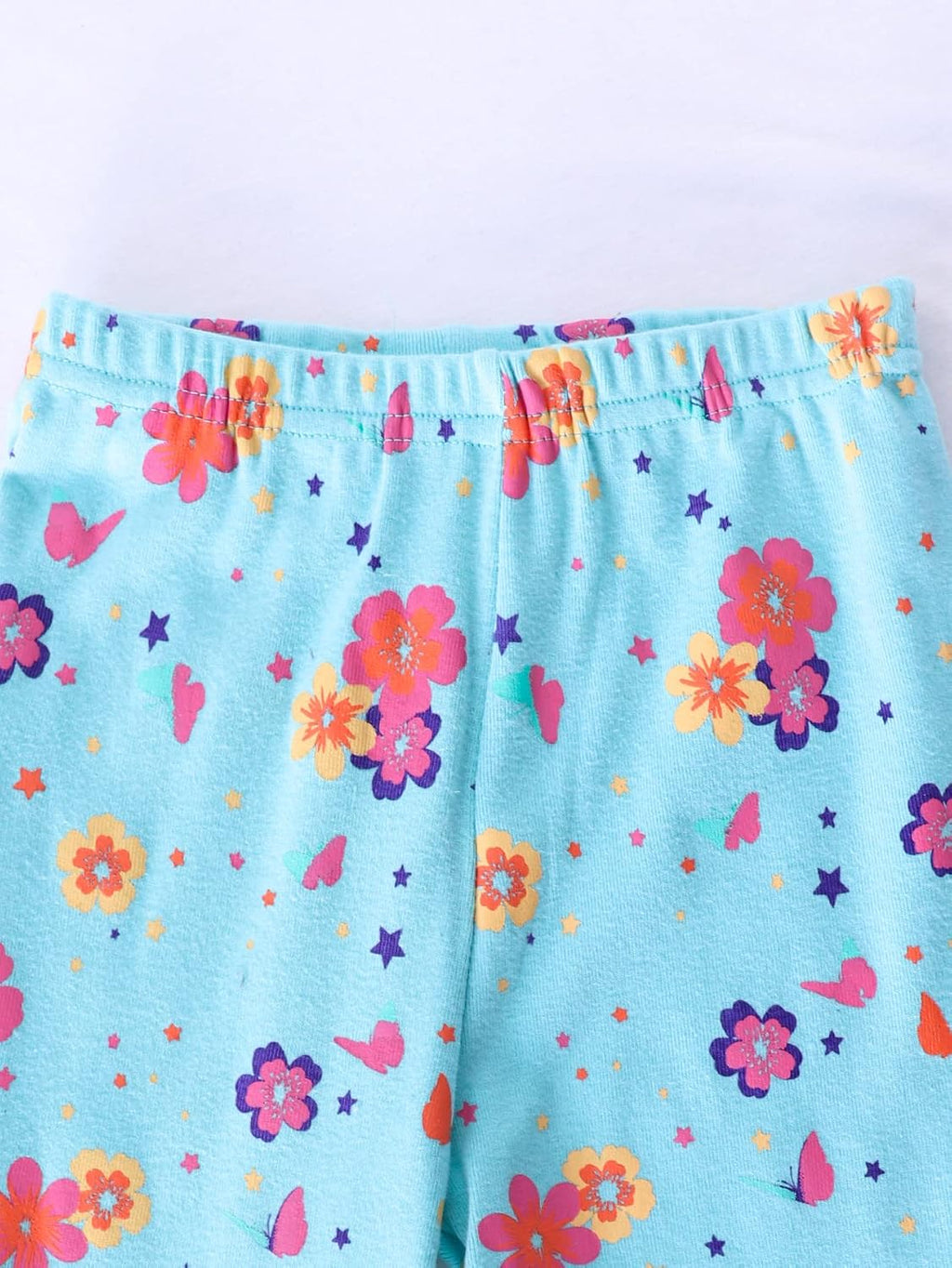 Girls Pajama Set, 4-Piece Cotton Pajamas Short Summer PJs Kids Sleepwear