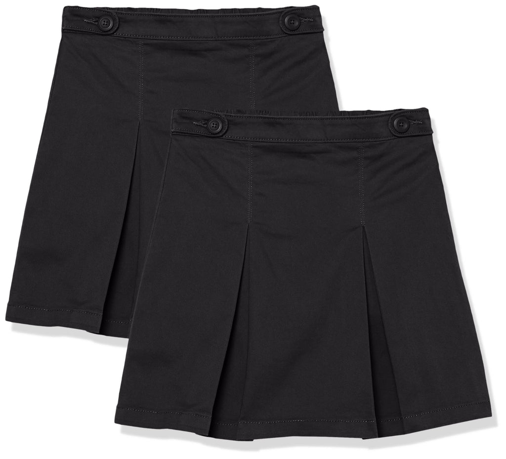 Amazon Essentials Girls' Pleated Uniform Skorts with Built-in Shorts, Pull-on, Stretchy, Multipacks
