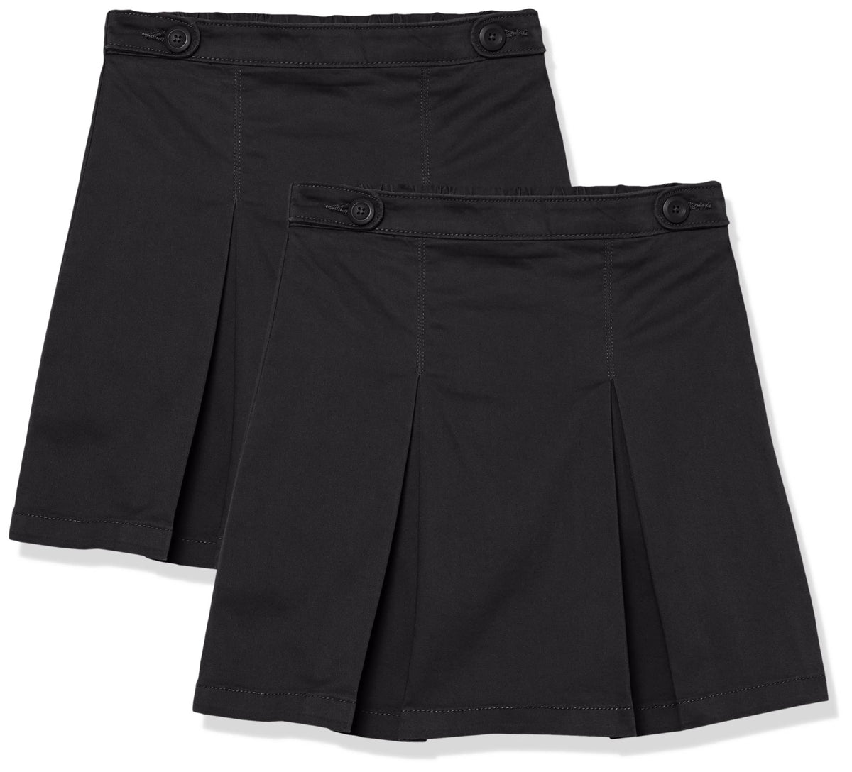 Amazon Essentials Girls' Pleated Uniform Skorts with Built-in Shorts, Pull-on, Stretchy, Multipacks