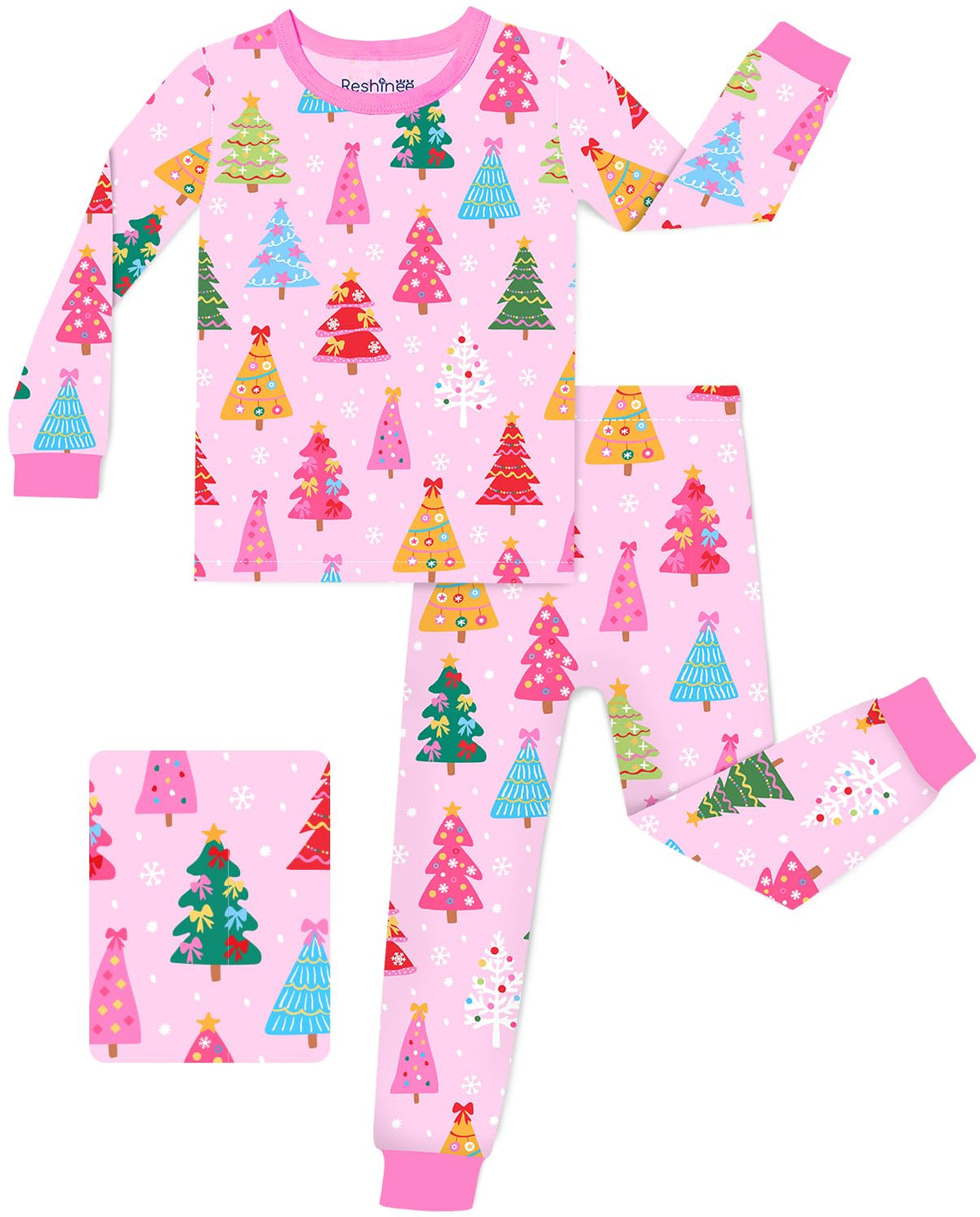 babee Reshinee Bamboo Viscose Toddler Girls Kids Pajamas Unicorn Mermaid Pjs Long Sleeve Snug fit 12M-8Y 2pcs Soft Jammies
