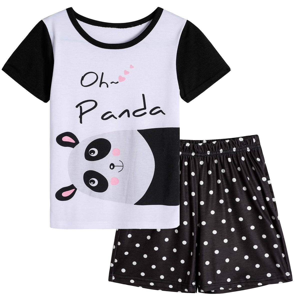 Vopmocld Big Girls Summer Pajama Shorts Sets Cute Sleepwear Nighty Cotton